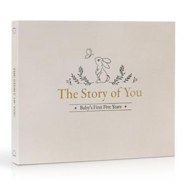 Imagem de Livro De Recordações Para Bebés Meninos E Meninas - Livro Dos Primeiros 5 Anos Do Bebé - Livro Mensal De Marcos Importantes - Álbum De Recortes Neutro Em Termos De Género, Do Nascimento Aos 5 Anos