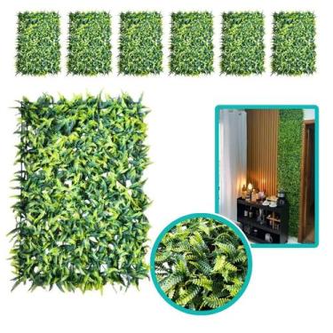 Imagem de Kit 30 Painel Planta Artificial Buchinho Samambaia 40x60cm - CLICK HOU