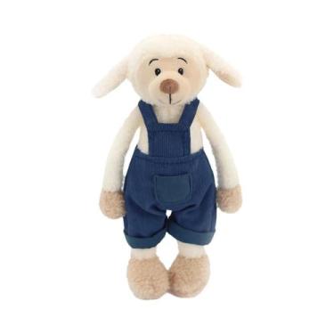 Imagem de Brinquedo De Ovelha De Pelúcia Em Corduroy Azul Marinho Para Crianças,