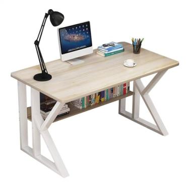 Imagem de Organizadores de mesa simples computador laptop mesa de estudo com rack de armazenamento computador escritório doméstico laptop estação de trabalho mesa de jogos mesa de pé (cor: C, tamanho: 80 * 45