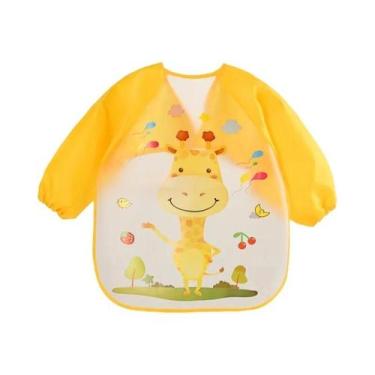 Imagem de Babadores Impermeáveis De Manga Longa Para Bebês, Avental Infantil De 