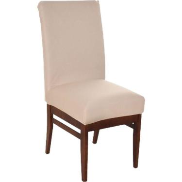 Imagem de Kit 8 Capa De Cadeira Malha Gel Ajustável Caqui