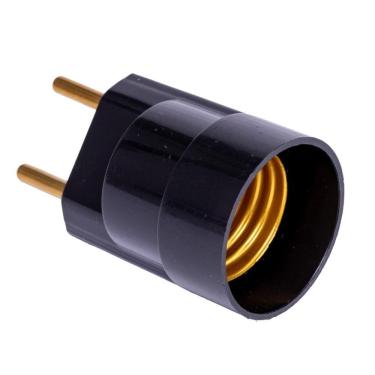 Imagem de Adaptador Soquete E27 Para Tomada Preto Fertak Tools