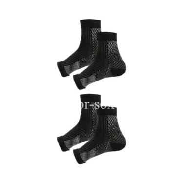 Imagem de Meias De Compressão Para Suporte De Tornozelo, 2 Pares, Design Com Pon