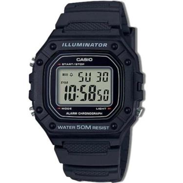 Imagem de Relógio casio masculino digital illuminator w-218h-1avdf, Preto