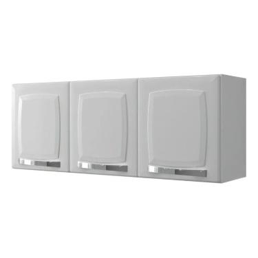 Imagem de Armário Aéreo Multiuso Aço 3 Porsts Cozinha Lavanderia Rose 105cm