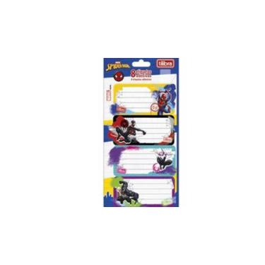 Imagem de Etiqueta escolar decorada spider man tilibra