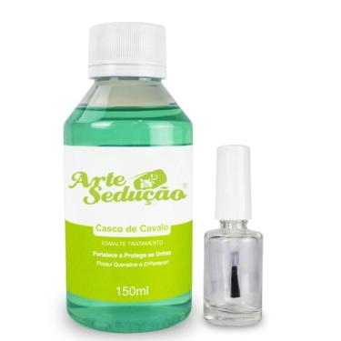 Imagem de Kit Base Fortalecedora Casco de Cavalo 150ml Frasco 10ml Manicure Pedi