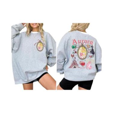 Imagem de Moletom Vintage Disney Para Meninas Com Espelho Da Princesa Aurora E L