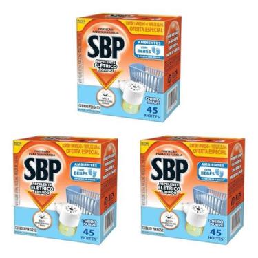 Imagem de Kit 3 Repelente Elétrico Líq. Apar. +Refil Cheiro Suave -SBP