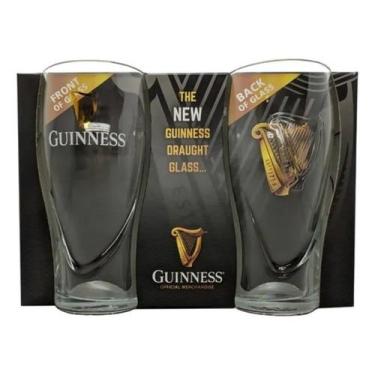 Imagem de Kit 2 Copo Cerveja Guinness Importado 560ml Modelo Pint Luxo