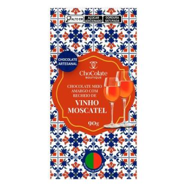 Imagem de Chocolate Meio Amargo Recheado de Vinho Moscatel Boutique 90g - Chocol