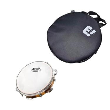 Imagem de Kit Pandeiro 8`` Abs Pele Animal Torelli + Bag Acolchoada