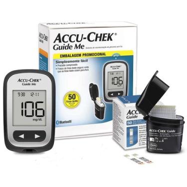 Imagem de Aparelho de Glicose Accu-Chek Guide Me Kit+50Tiras