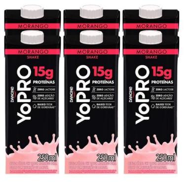 Imagem de Yopro Danone Whey 15g Bebida Láctea Vários Sabores Kit 6x250ml