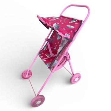 Imagem de Carrinho Para Bonecas Modelo Simples Metálico Dobrável 60cm MP - Mep, 