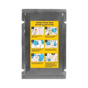 Imagem de Curativo Para Trauma Militar SANKE RESCUE Vent Chest Seal Estéril Para
