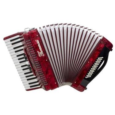 Imagem de Acordeon 48 Baixos 34 Teclas TA 4805 Vermelho Thommasi