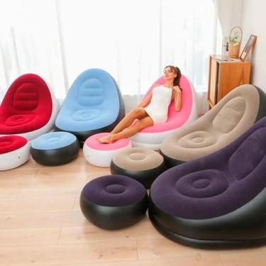 Imagem de Sofá Inflável Perfeito para Dormir na Praia ou Jardim - RELET