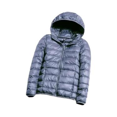 Imagem de Jaqueta De Pluma Com Capuz plus Size 7XL 6XL 5XL Para Mulheres, Leve, 