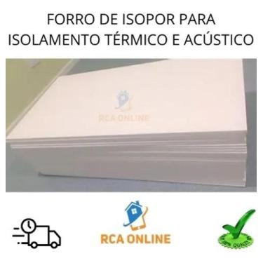 Imagem de Forro De Isopor Isolamento Térmico E Acústico 10 Placas 1000x500x20 - 
