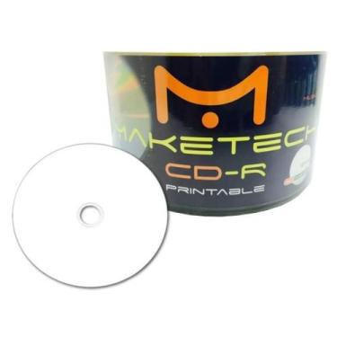 Imagem de 50 cd-r printable maketech 700 mb 80 minutos 52x 