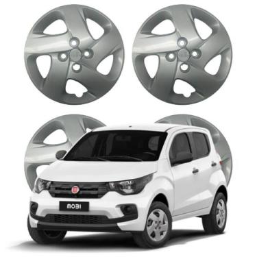 Imagem de Jogo Calota Aro 14 Fiat Mobi 2019/2020 Cubo Baixo Prata 298CB-PTA-U - 