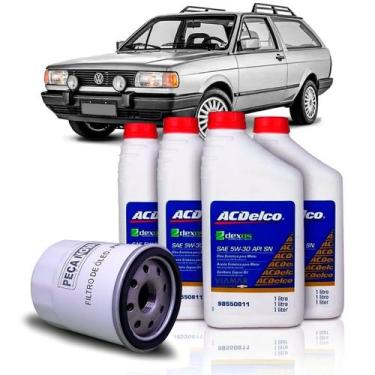 Imagem de Kit Troca Oleo 5w-40 Api Sn Filtro De Nova Parati 1982 A 2010 Kit2049 