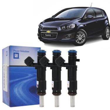 Imagem de 3x BICOS INJETORES CRUZE SONIC 1.8 16V 2011 2012 55570284 - CHEVROLET