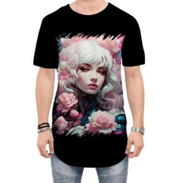 Imagem de Camiseta Longline Mulher de Rosas Paixão 16 - Kasubeck Store®, P