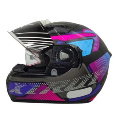 Imagem de Capacete Moto Ebf Xtroy Com Óculos Interno Fumê + Narigueira - - EBF C