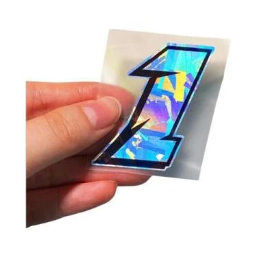 Imagem de Adesivos Holográficos Refletivos De Números Árabes Para Motocicletas, 