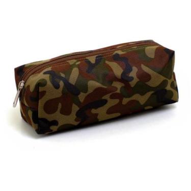 Imagem de Estojo Tecido Quadrado GD 1 Zíper Camuflado - KIT