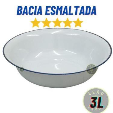 Imagem de Bacia Esmaltada Branca Agata Retro 3 Litros Original Cozinha Vintage b