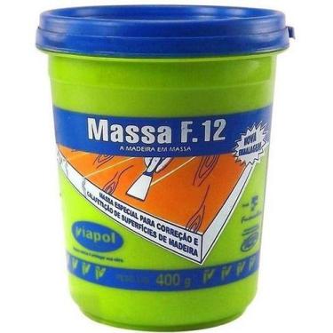 Imagem de Massa F12 Calafetar Correção Madeira Viapol 400g Div Cores