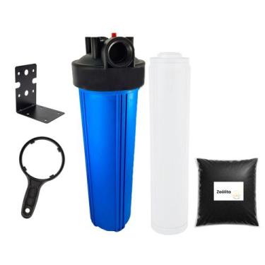 Imagem de Kit Filtro Água Cartucho Com Zeólita + Reposição Azul - Royal B&B