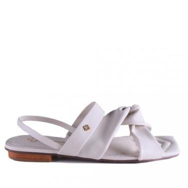 Imagem de Sandália Rasteira Feminina Capodarte 4018506, Off white, 36