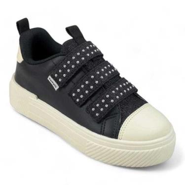 Imagem de Tênis Pampili Casual Feminino Infantil 726.035, Preto, 33