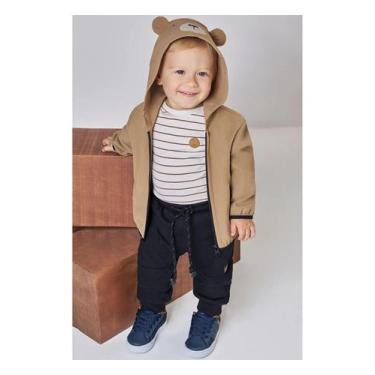 Imagem de Calça Preta Moletom Jogger Bebê Menino LucBoo, Preto, 1