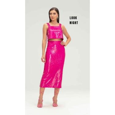 Imagem de Cropped paete costa lisa feminino displicent, P, Rosa