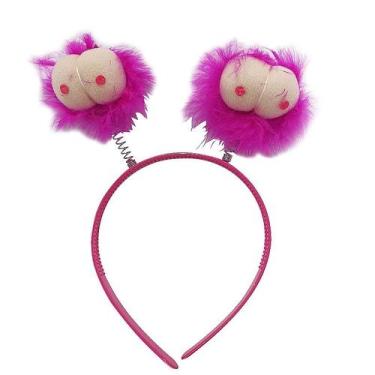 Imagem de Tiara de Peitos de Pelúcia e Plumas para Festas - no-brand