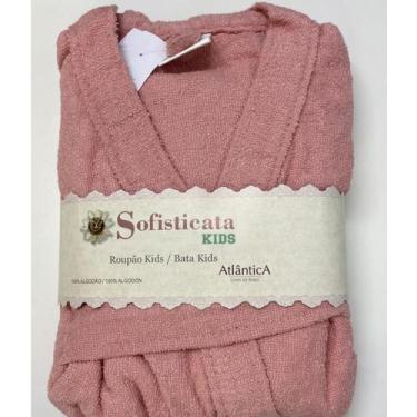 Imagem de Roupão Felpudo Infantil Tamanho 10 Atlântica, Perfume rosa