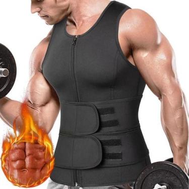 Imagem de Cinta Regata Masculina Alta Compressão Postural Slim Barriga XXL Preto
