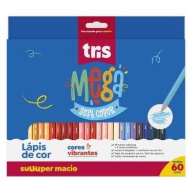 Imagem de Lápis de Cor 60 Cores Tris Mega Soft Color