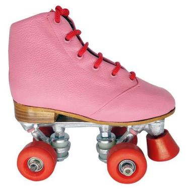 Imagem de Patins Quad 4 Rodas Infantil Rosa e Roda Vermelha - Patins.com.br, 35