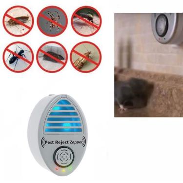 Imagem de Repelente Eletrônico Stop Pests Pro Ultrassônico 300M2 com Luz UV Bivolt AB Mídia