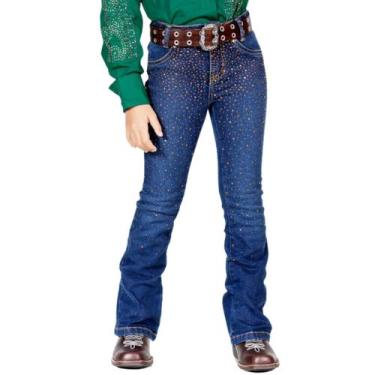 Imagem de Calça Jeans Infantil Meninas Bill Way 000115, Jeans médio, 10