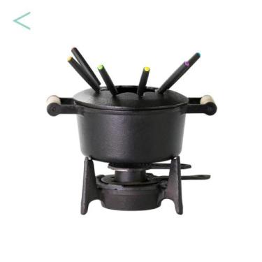 Imagem de Fondue De Ferro Fundido Panela Rechaud Com 6 Espetos Santana