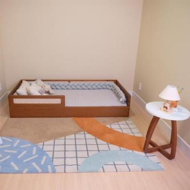 Imagem de Cama Infantil Montessori Com Telinha Rattan Tamanho Solteiro Coleção D
