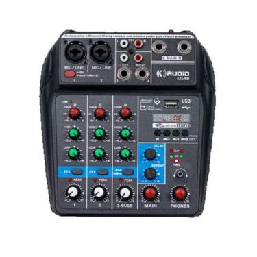 Imagem de Mesa de Som e Interface de Audio K-Audio MS40 USB/Bluetooth - 4 Canais